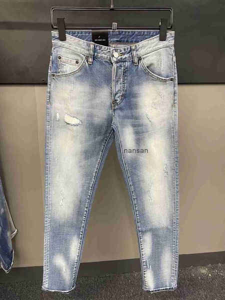 

denim d2 dsq dsquare jeans men classic jean homme pantalones hombre man soft biker masculino overalls mens pants ripped wash skinny twinky j, Blue