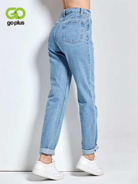 

women s jeans harem pants vintage high waist woman boyfriends full length mom cowboy denim vaqueros mujer 230321, Blue