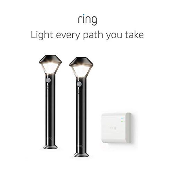 

pathlight, battery-powered, outdoor motion-sensor security light, black 2-pack