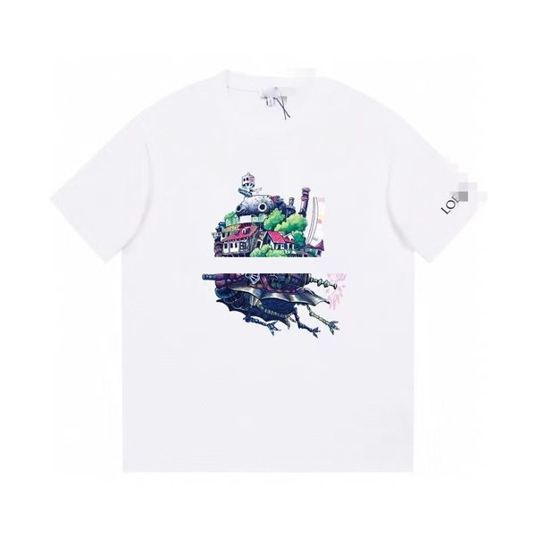 

mens designer t shirt rhude castle printing cotton mans tees street shorts sleeve clothes tshirts couple's clothing size s-5xl, White;black