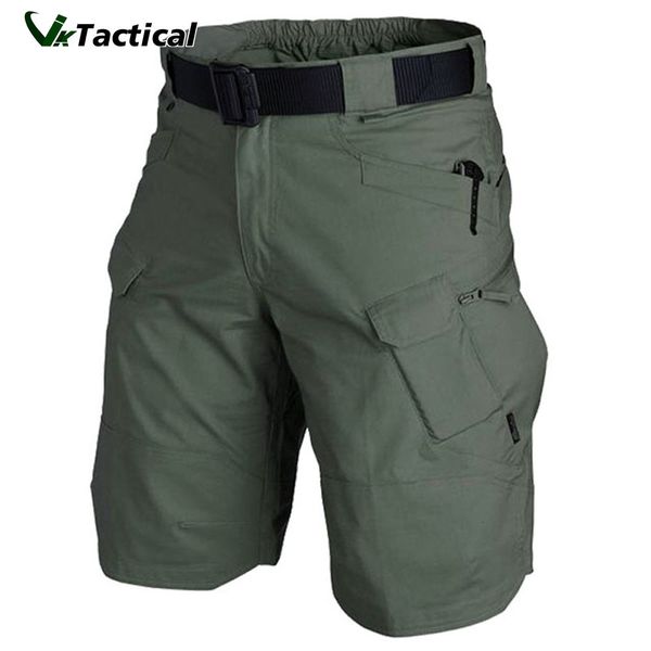 

men's shorts men urban military tactical shorts outdoor waterproof wear resistant cargo shorts quick dry multi pocket plus size hiking, White;black
