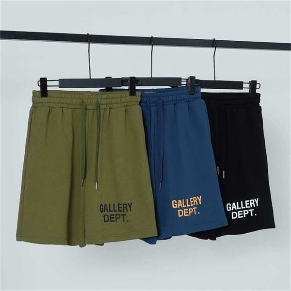 

designer mens gary shorts gallerydept vintage casual shorts high street chic casual pants printed loose capris lil 73yn, White;black