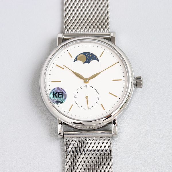 

watches wristwatches mens watch automatic mechanical movement sapphire business wristwatch waterproof montre de luxe 904l stainless steel, Silver