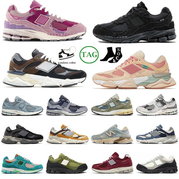 

new 2002r 2023 protection pack 9060 2002r running shoes designer for men women pink phantom retro black white on sea salt rain cloud casual