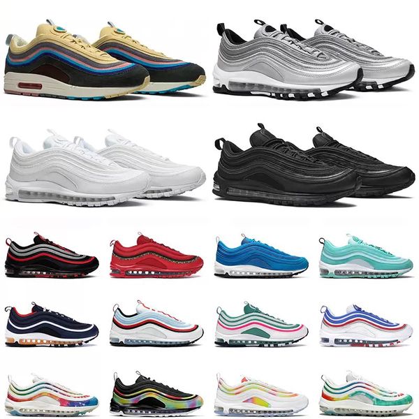 

airmaxs 97 97s og running shoes for men women sean wotherspoon black jesus bright citron gradient gold sneaker trainer sneakers mens triple