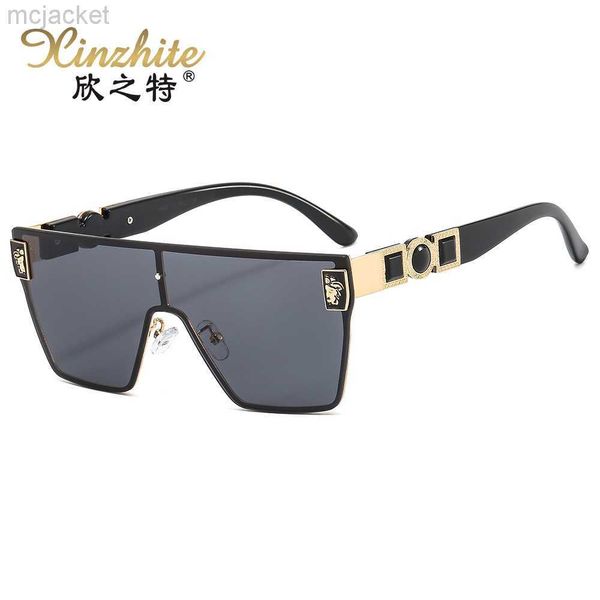 

designer versage mens womens vercace sunglasses fashion rivet fan jiamei head personalized onepiece net red tide glasses, White;black