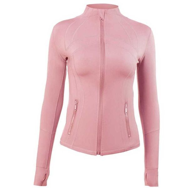 

define jackets women lulus yoga long sleeves full zipper solid color nude sports shaping jogging sportswear gym professional y2nr, Gray