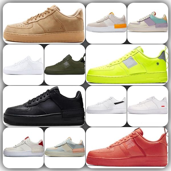 

forces low sneakers shoes men women no.1 one low designer shoes triple white utility black beige yellow pale ivory spruce classic trainers o