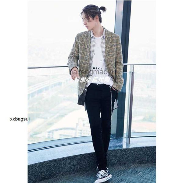 

designer jeans european and american fashion brand wangyibo's same high street washing slim fitting small leg jeans high street men&#03, Blue