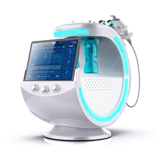 

microdermabrasion 7 in 1 hydra facial machine smart ice bule with skin analyzer rf ultra hydro oxygen facial cold hammer machine aqua peelin