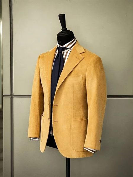 

men's suits blazers fashion corduroy jacket notch lapel two buttons formal tuxedos loose vintage retro dinner party prom suit blazer1 j, White;black