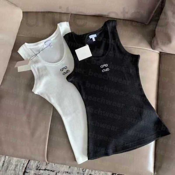 

women's knits & tees popularwomen tee designer embroidery knitted vest sport tank breathable yoga 6odh, White