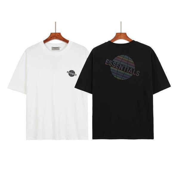 

essentialls t shirt for men women sport tshirt summer new planet letter print couples' large loose short sleeve, White;black