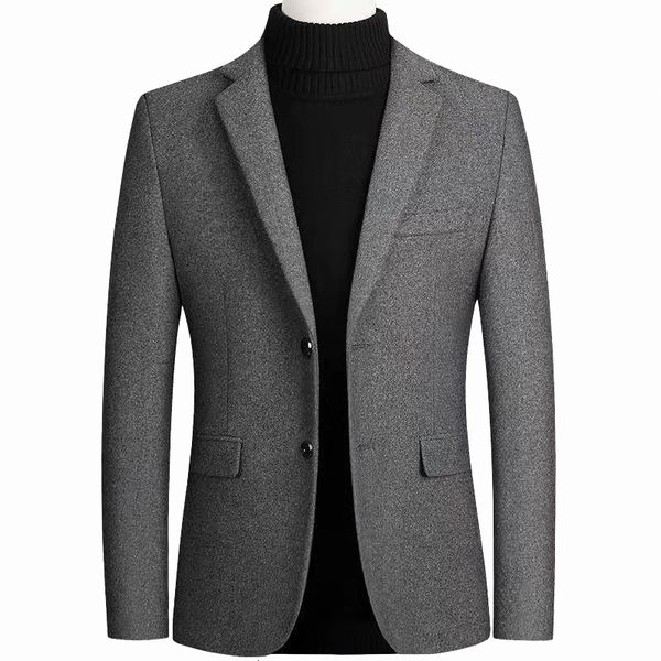 

men's suits blazers blazer men jakcet fashion men's suits wool suit jackets slim woolen coats men's business casual coat 2303, White;black