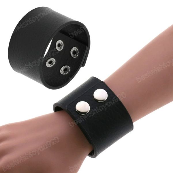 

hip hop pu leather bracelet gothic bracelet for women men harajuku wide cuff wrap sport bangle jewelry, Golden;silver