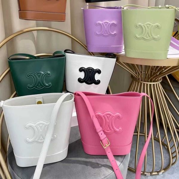 

designer bags cellies spring and summer bucket bag made of real cow leather