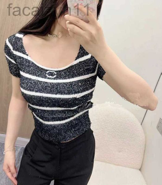 

designer 2023 fashion women's t-shirt summer slim short black women tank clothes wholesale designer lady sleeve 0z2o, White