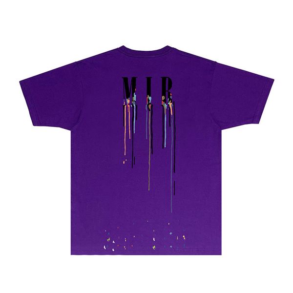 

new 2023 designer tshirt men t shirt limited edition couples tees street wear summer fashion brand shirt splash-ink letter print short sleev, White;black