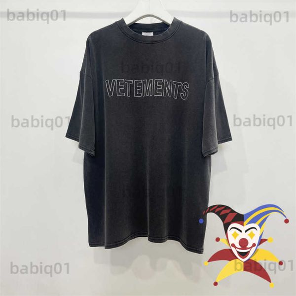 

men's t-shirts nice washed vetements limited edition t-shirt men women 1 1 tags tees vtm t230321, White;black