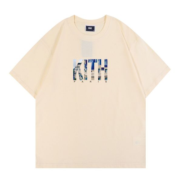 

23ss kith fashion mens t shirts casual breathable short sleeve men t shirt skateboard tees us size s-xl, White;black