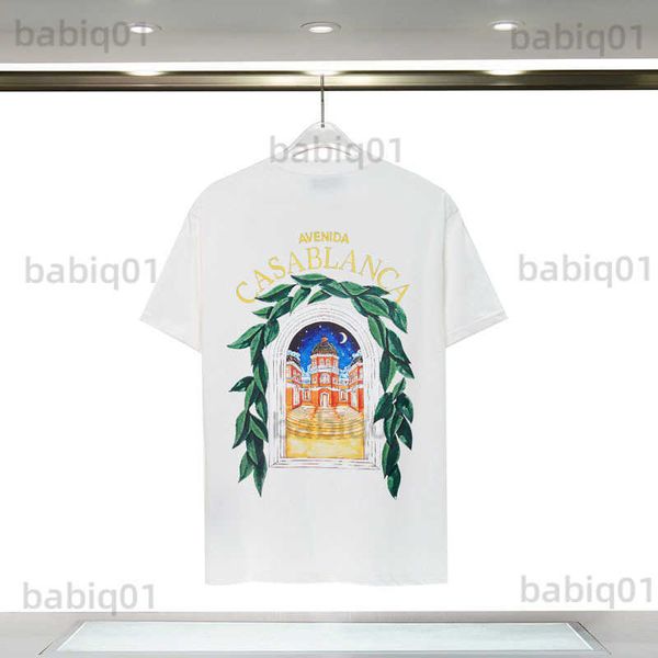 

men's t-shirts avenida casablanca greenery star castle print t shirt men women streetwear tennis club short sleeve tees t2303211qvshd5v, White;black