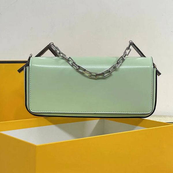 

chain sight clutch bags women designer handbags cross body shoulder bag hardware letter steel handle double bag python leather magnetic buck