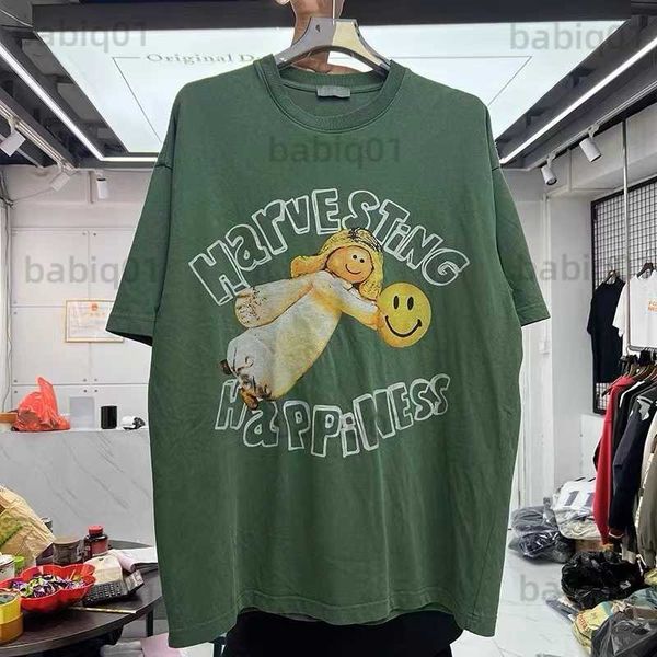 

men's t-shirts creative angel smiley face print shirt t230321, White;black