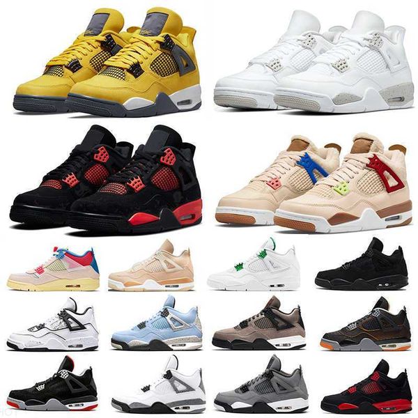 

lightning jumpman 4s mens basketball shoes shimmer desert moss 4 unc royalty white oreo sail taupe haze men women diy trainer pure money 2