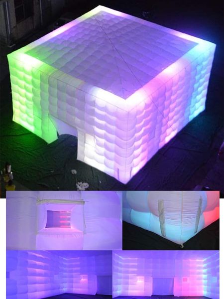 

8x8x3.8m white inflatable cube tent cubic marquee house square party wedding cinema building