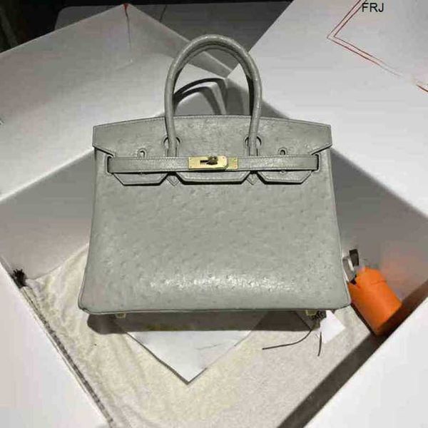 

designer bags birkin handbags h advanced feeling glacier grey ostrich leather 3025mini small portable togo litchi pattern1kb3 have logo frj