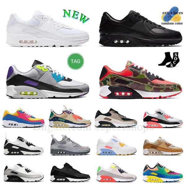 

luxury 90 90s running shoes mens womens triple black white leather what the camo phantom coconut milk light blue multicolor sneakers trainer