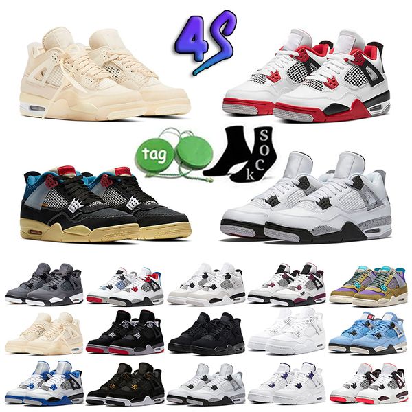 

jumpman 4 mens basketball shoes j4 seafoam military black cat 4s retro red thunder cement canvas a ma maniere men womens trainers