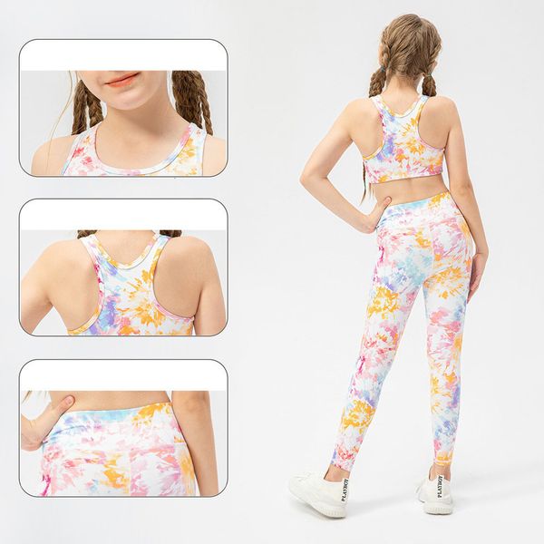 

family matching outfits girls kid cute quick dry breathable stretch vest kids tank children yoga sports dance tank sleeveless shirts 230322, Blue