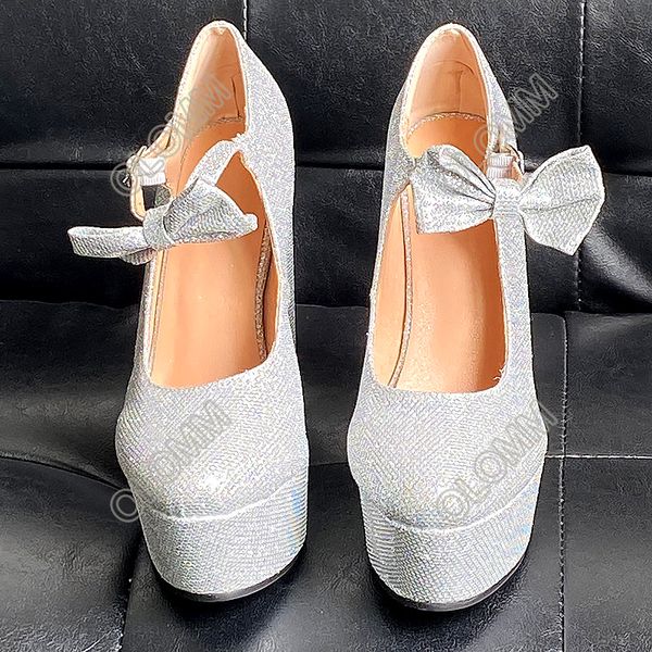 

olomm handmade women pumps glitter wedges heels round toe bridesmaid gorgeous silver wedding club wear shoes women us size 5-20, Black