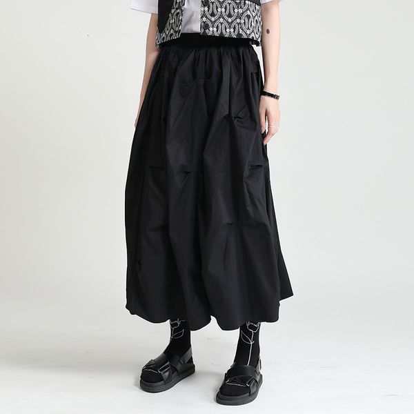 

skirts black department half skirt women's 2023 summer loose highwaisted midlength design sense niche aline black 230322