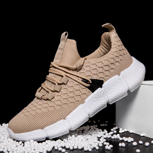 

dress shoes mens sports summer mesh breathable running comfortable lightweight sneakers outdoor walking, Black