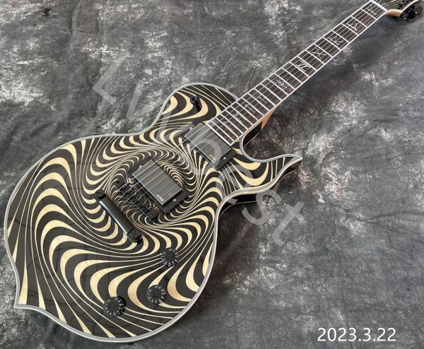 

custom wylde odin grail charcoal burst buzzsaw electric guitar in kinds colors transparent flamed maple wood