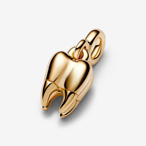 

gold tooth pendant charms rose string beads flower diy fit pandora jewelry fashion girl designer bracelet gift, Bronze;silver