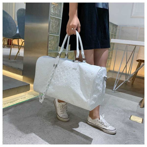 

hbp duffle bags short distance travel bag large capacity pu hand luggage bag fashion embossed sports fitness bags 230202