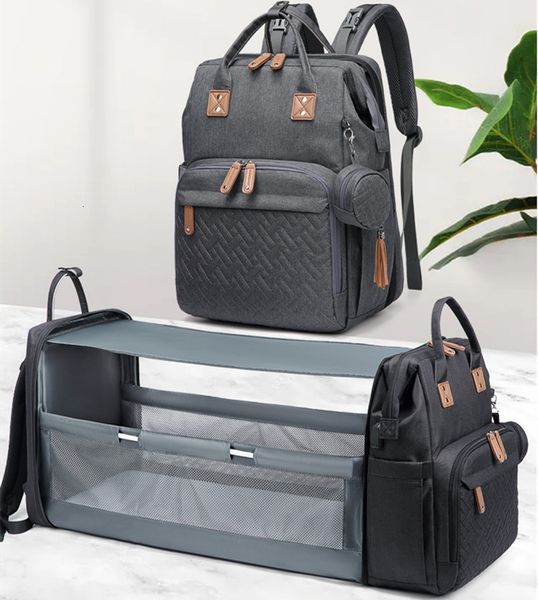 

diaper bags baby diaper bags mummy fold bed backpack maternity waterproof nappy multifunction nursing changing bag for momdad hmb03 230322
