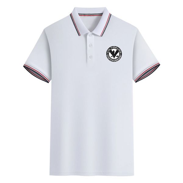 

voltigeurs chateaubriant mens polos sports soccer polo shirts men short sleeve football training poloshirts summer fashion casual business, White;black
