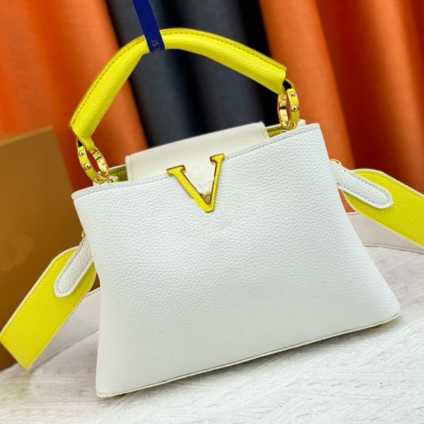

handbag 2023 new designer bag leather women's luxury totes purse large capacity metal v logo single shoulder crossbody bag vintage 5a l