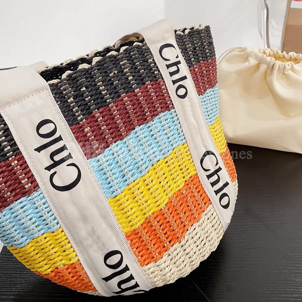 

designer bags luxury choles handbag tote bag woody bags the straw vacation summer travel rainbow women's men wallet shopping handbags c