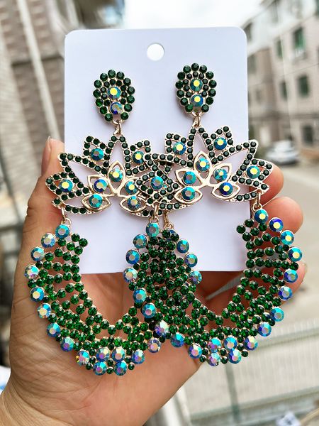 

dangle chandelier novelty design ear shiny large dangle earrings for women fashion jewlery evening dress statement earrings accessory 230323, Silver