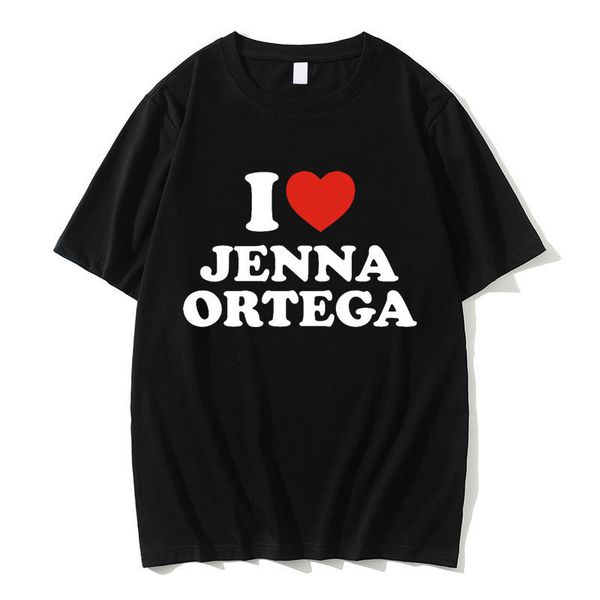 

mens tshirts i love jenna ortega tshirt summer mens hip hop crewneck short sleeve tees men women fashion casual oversized eu size tshirts 23, White;black