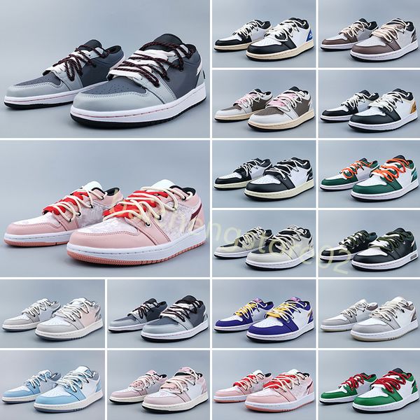 

1 1s mens low basketball shoes fragment panda shadow wolf grey court purple sier paris bred toe spruce aura laser men trainers chaussures us