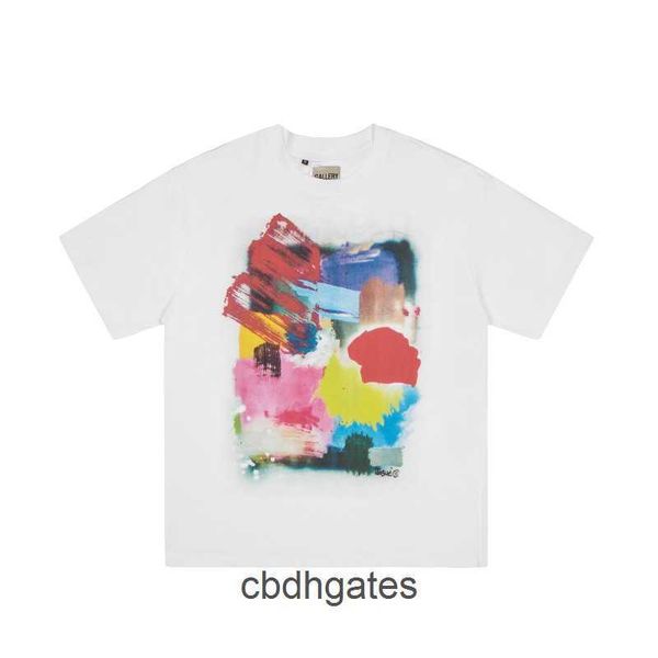 

fashion washed old streetwear t sleeve shirts galleryss short 2023 mens vintage dept print couples summer casual t-shirt men s9hz, White;black