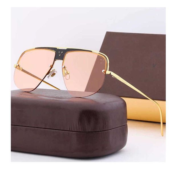 

2023 new brand luxury loiv sunglasses trendy channel mens women's sunglass designer temperament polarized uv proof strong cool glasses, White;black