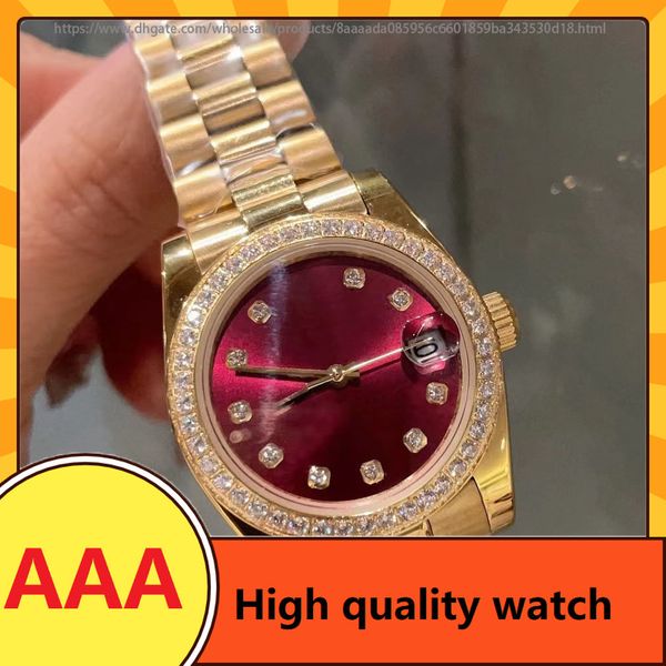 

women's quartz watch 904 stainless steel waterproof watch 31mm-rlx, Slivery;brown