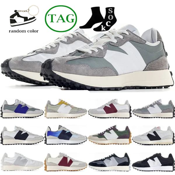 

2023 designer new 327 327s running shoes b327 sports trainers for men women grey white black silver navy blue paisley jogging runners sneake